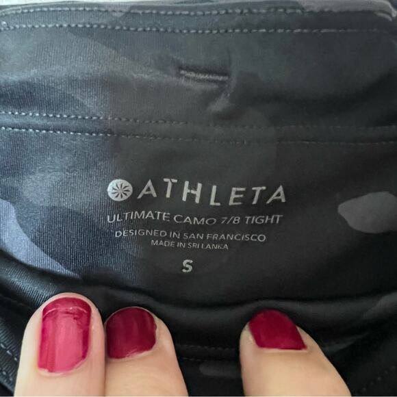 Athleta ultimate camo camouflage 7/8 tight leggings with thigh pocket SMALL - Picture 9 of 11